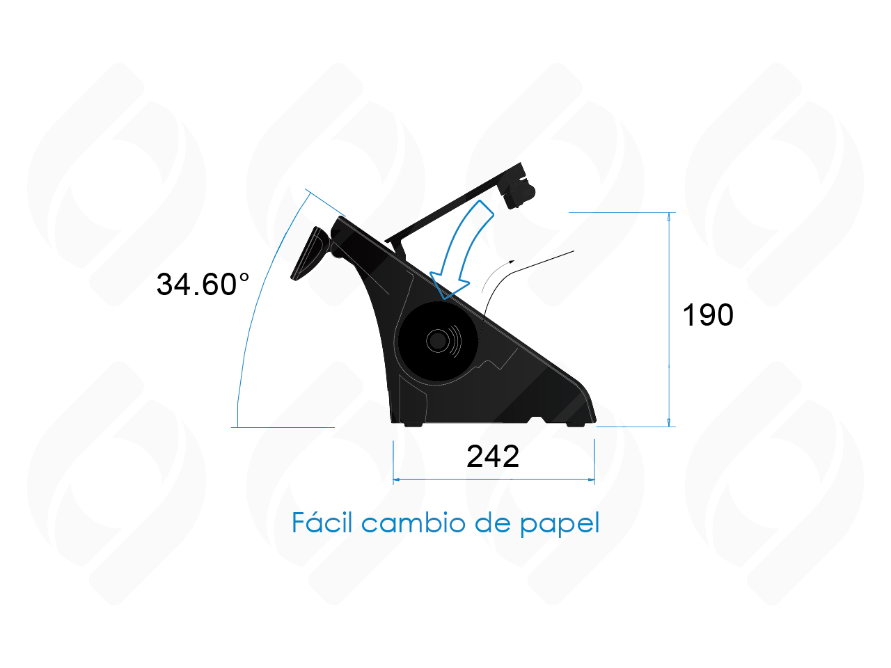 Kit POS Punto de Venta para recarga de tarjetas de proximidad, diseño compacto adaptable a casi cualquier especio de trabajo